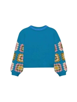Kaszmirowy sweter haftowany wielokolorowy MC2 Saint Barth