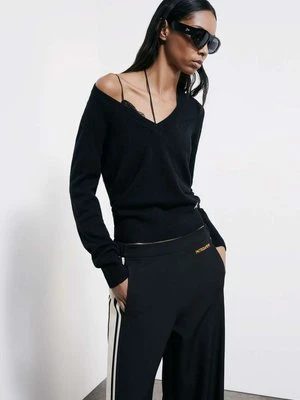 Kaszmirowy sweter z dekoltem w szpic PATRIZIA PEPE