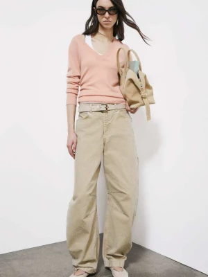 Kaszmirowy sweter z dekoltem w szpic PATRIZIA PEPE