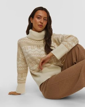 Kaszmirowy Sweter Z Golfem Damski Kujten Loulou Flake