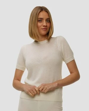 Kaszmirowy Sweter Z Krótkim Rękawem Damski Allude