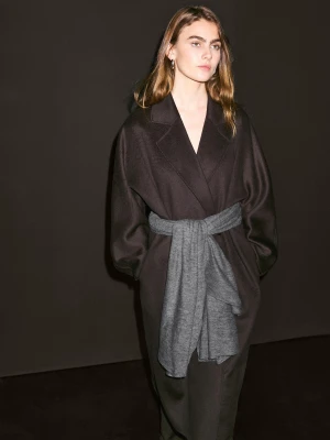 Kaszmirowy Szalik - Szary - - Massimo Dutti - Kobieta