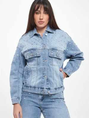 Katana damska jeansowa z dżetami JOSEPH RIBKOFF