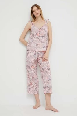 Kate Spade piżama bawełniana kolor różowy bawełniana