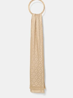 Kate Spade szal z domieszką wełny damski kolor beżowy wzorzysty 29KS1004618