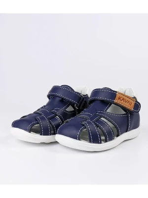KAVAT Skórzane półsandały w kolorze granatowym rozmiar: 20