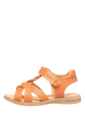 KAVAT Skórzane sandały w kolorze pomarańczowym rozmiar: 30