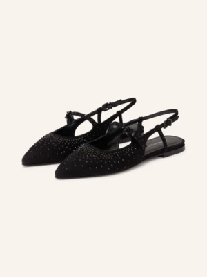 Kennel & Schmenger Baleriny Slingballerinas Greta Z Kamieniami Ozdobnymi schwarz