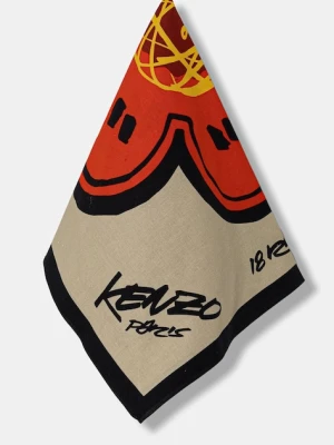 Kenzo apaszka bawełniana Kenzo x Futura męska kolor beżowy wzorzysta FF68EU230PEH