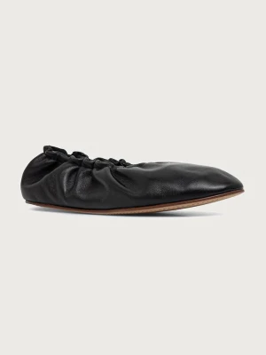 Kenzo baleriny skórzane Ballerina czarny