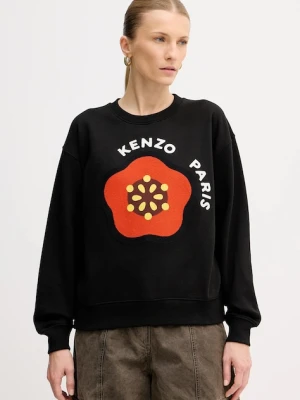 Kenzo bluza bawełniana damska kolor czarny wzorzysta FF52SW1894MF.99J