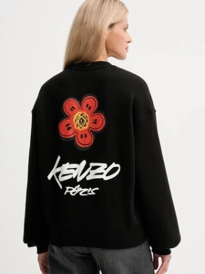 Kenzo bluza bawełniana Kenzo x Futura damska kolor czarny z nadrukiem FF62SW4504MB