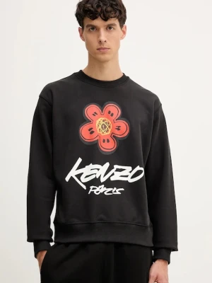 Kenzo bluza bawełniana Kenzo x Futura męska kolor czarny z nadrukiem FF65SW2524MC