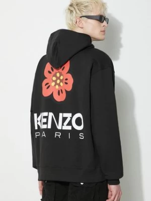 Kenzo bluza Boke Flower męska kolor czarny z kapturem z nadrukiem FD55SW4444ME.99J