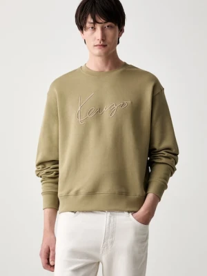 Kenzo bluza męska bawełniana zielony