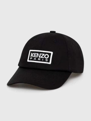 Kenzo czapka z daszkiem bawełniana kolor czarny z aplikacją FE58AC711F32.99