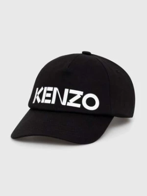 Kenzo czapka z daszkiem bawełniana kolor czarny z nadrukiem FE58AC101F31.99