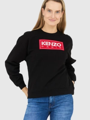 KENZO Czarna bluza damska z aplikacją z logo