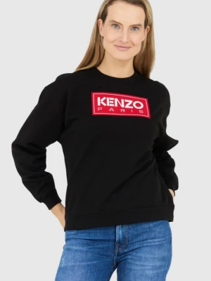 KENZO Czarna bluza damska z aplikacją z logo, Rozmiar M