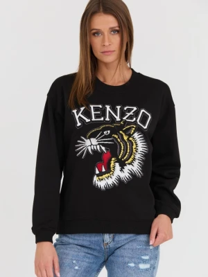KENZO Czarna damska bluza TIGER VARSITY JUNGLE CREW-NEC, Rozmiar XS