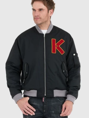 KENZO Czarna kurtka bomberka męska z vintage logo, Rozmiar M