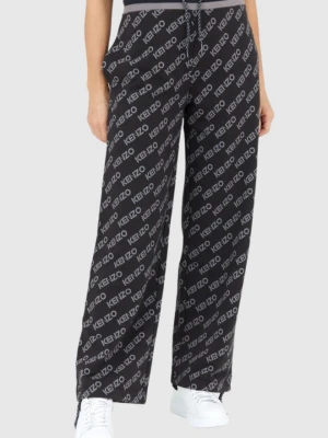 KENZO Czarne spodnie dresowe damskie w logo, Rozmiar L
