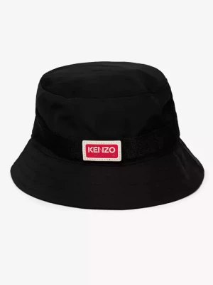 Kenzo Czarny kapelusz typu bucket z logo