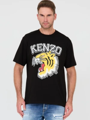 KENZO Czarny męski t-shirt Tiger Varsity Jungle, Rozmiar S
