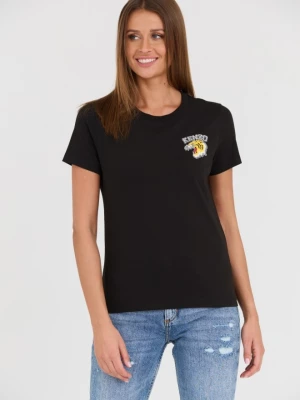 KENZO Czarny t-shirt WITH 'TIGER VARSITY' PRINT