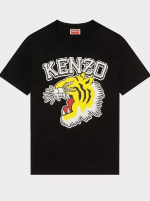 Kenzo Czarny t-shirt z nadrukiem Varsity Jungle