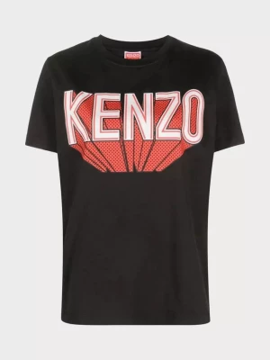 Kenzo Czarny t-shirt z nadrukowanym logo