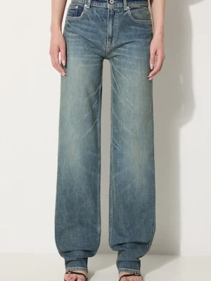 Kenzo jeansy Asagao Regular Waist Fit Jeans damskie high waist FE62DP2166S7.DY