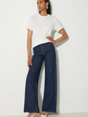 Kenzo jeansy Ayame Regular Waist Fit Jeans damskie high waist FE62DP2176F2.DD