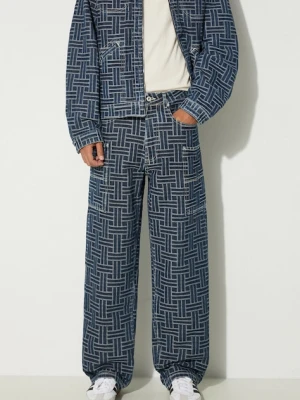 Kenzo jeansy Cargo Monkey Fit Jeans Weave męskie FE65DP4086J2.DD