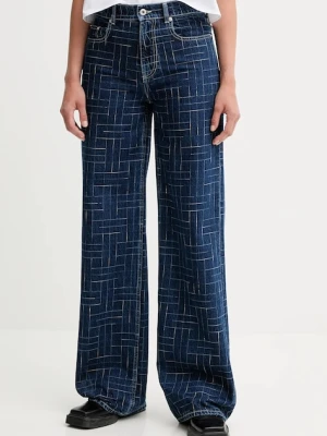 Kenzo jeansy damskie kolor niebieski FF62DP2176V3