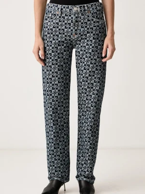 Kenzo jeansy regular damskie niebieski