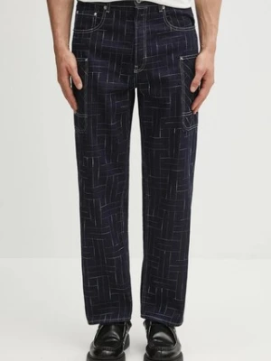 Kenzo jeansy Weave Cargo Monkey Fit męskie FF65DP4086V1