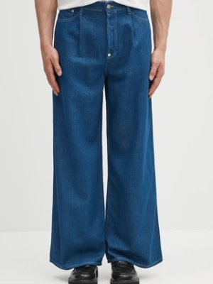Kenzo jeansy z domieszką lnu męskie FF55DP4196T1.DM