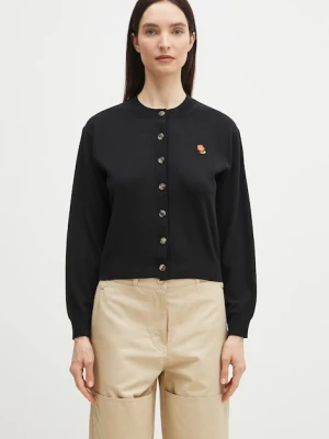 Kenzo kardigan wełniany Pop damski kolor czarny lekki FF52CA4823LB.99J