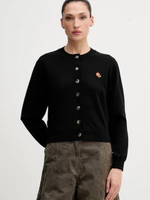 Kenzo kardigan wełniany Pop damski kolor czarny lekki FF52CA4823LB.99J