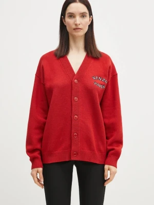 Kenzo kardigan wełniany x Verdy kolor czerwony FF58CA7133CK.16