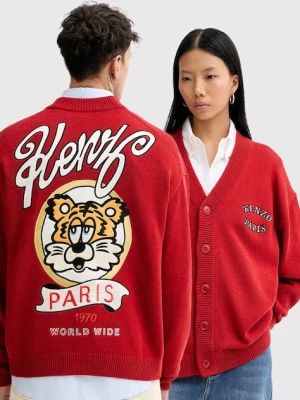Kenzo kardigan wełniany x Verdy kolor czerwony FF58CA7133CK.16