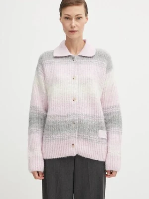 Kenzo kardigan z wełną damski kolor różowy ciepły FF62CA7043CG
