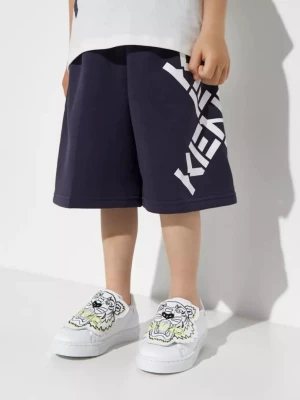 Kenzo Kids Granatowe spodenki z logo 4-12 lat rozmiar