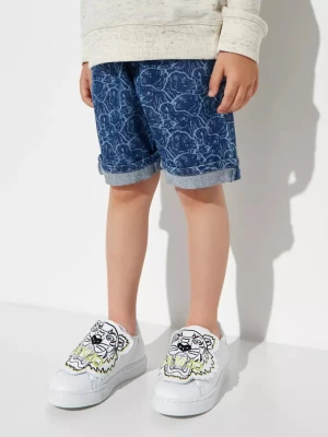 Kenzo Kids Granatowe szorty w zwierzęcy print rozmiar