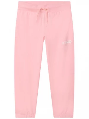 Kenzo Kids Spodnie dresowe K14255 S Różowy Regular Fit