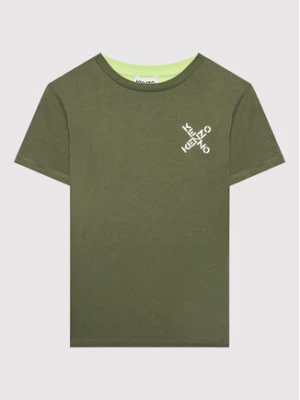 Kenzo Kids T-Shirt K25680 Zielony Regular Fit