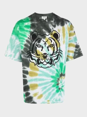 Kenzo Kolorowy t-shirt z nadrukiem tygrysa