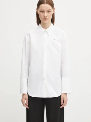 Kenzo koszula bawełniana Boke Pin Regular damska kolor biały relaxed z kołnierzykiem klasycznym FF62CH2549LB