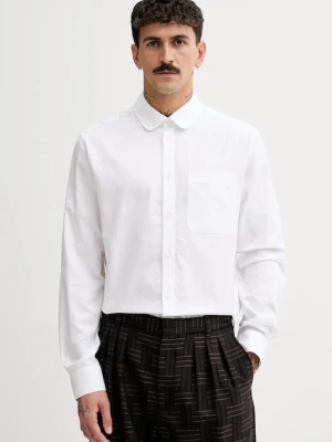 Kenzo koszula bawełniana męska kolor biały slim FF55CH2029JA.01